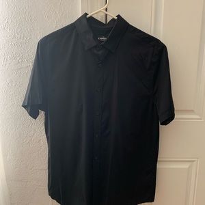 Slim fit/stretch short sleeve button down